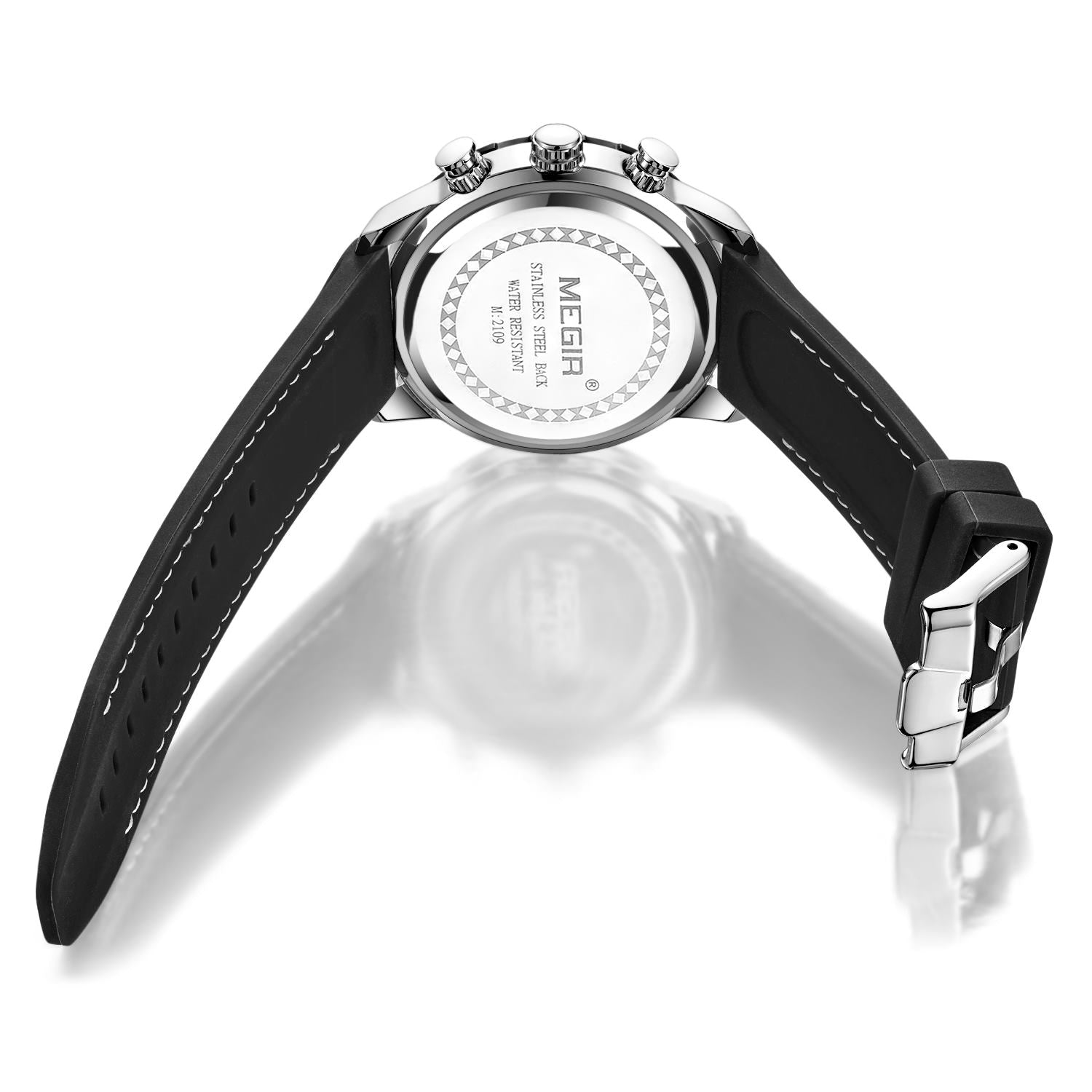 MEGIR Relogio Masculino Fashion Luxury Sports Watches for Men Waterproof Date Luminous Silicone Quartz Wristwatch Man Clock 2109