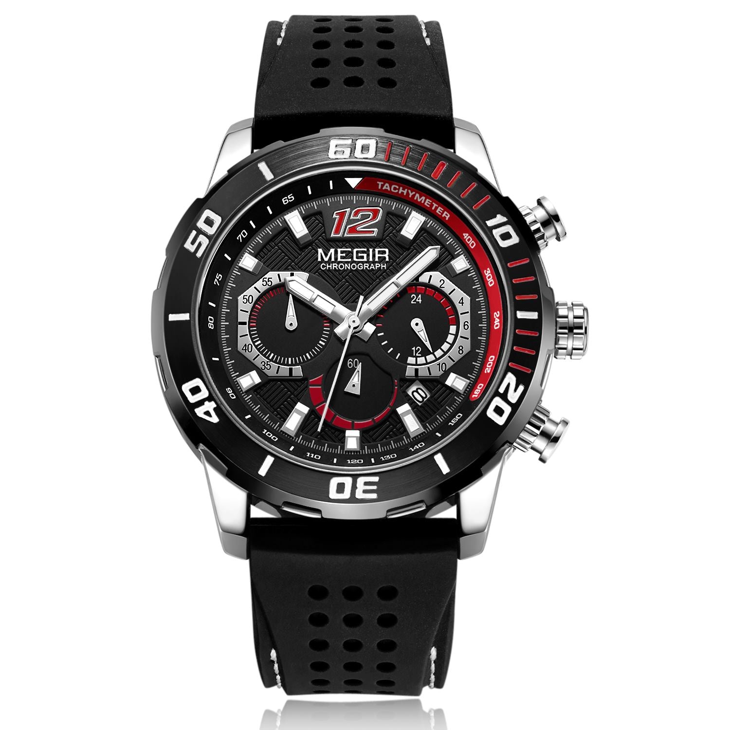 MEGIR Relogio Masculino Fashion Luxury Sports Watches for Men Waterproof Date Luminous Silicone Quartz Wristwatch Man Clock 2109