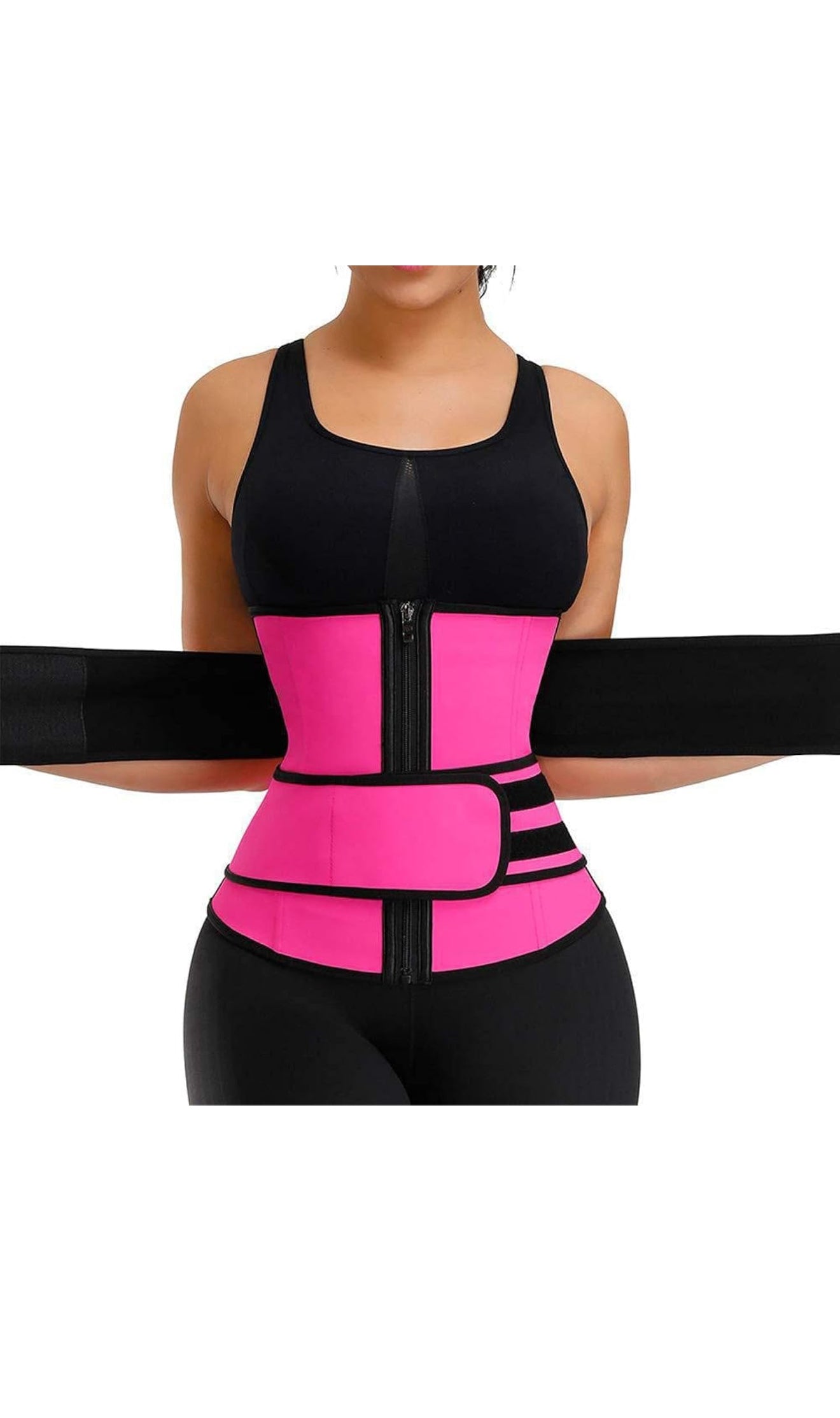 ANGOOL Neopren Waist Trainer for Women,Workout Plus Size Trimmer Belt Sauna Sweat Corset Cincher with Zipper