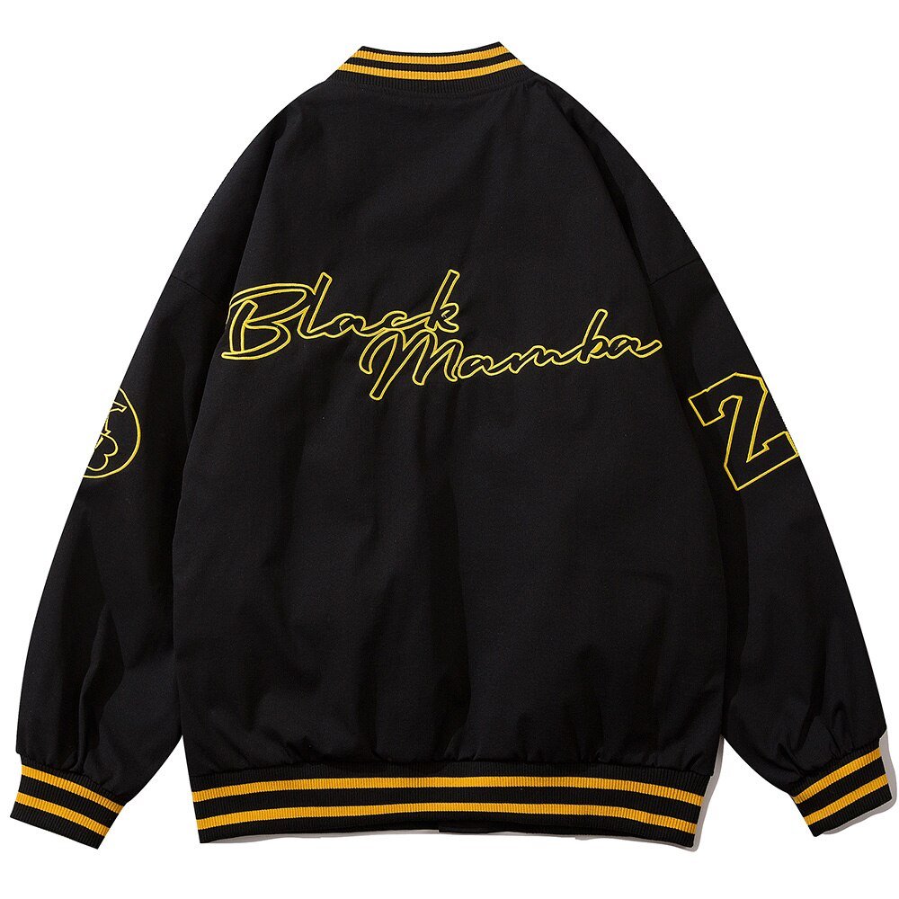 Baseball Jacket Men Letter Embroidery Single Breasted Oversize Fashion College Style Bomber Coats Men Streetwear Spring
